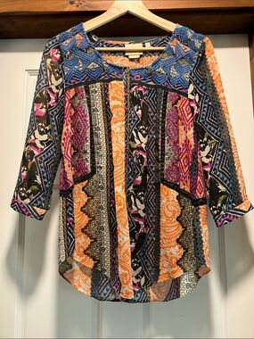 Vanessa Virginia Boho Patchwork Top